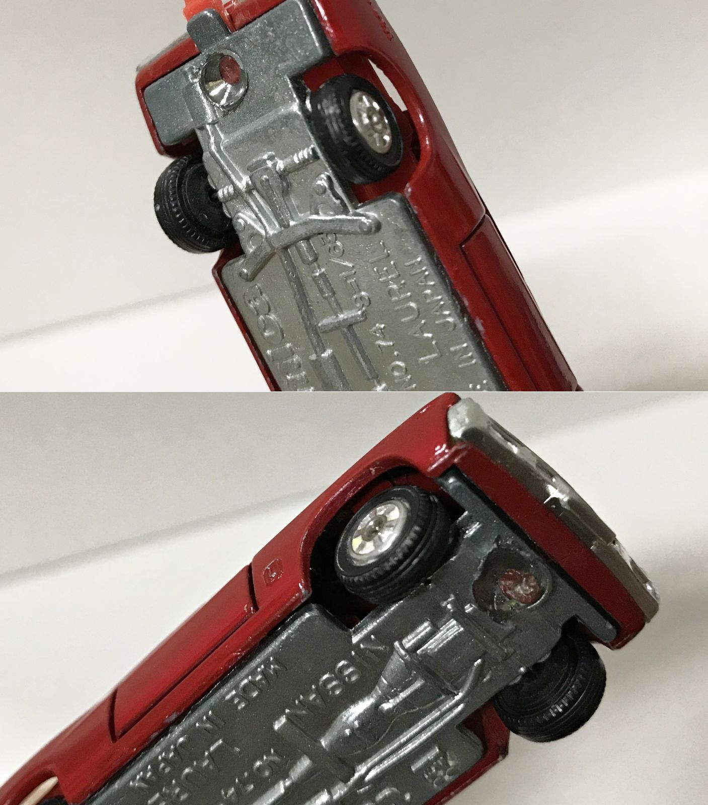 35. 1/63 №74 日産 ローレル 赤 日本製トミカ (本体のみ箱無)【併売品