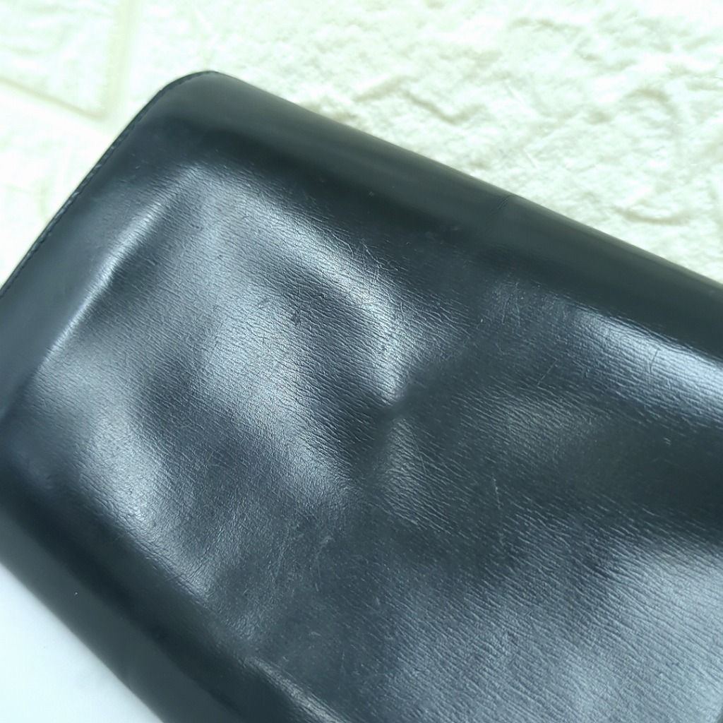 カルティエ パンテール レザー シルバー金具 長財布 ブラック フランス製 カルティエ パンテール レザー シルバー金具 長財布 ブラック