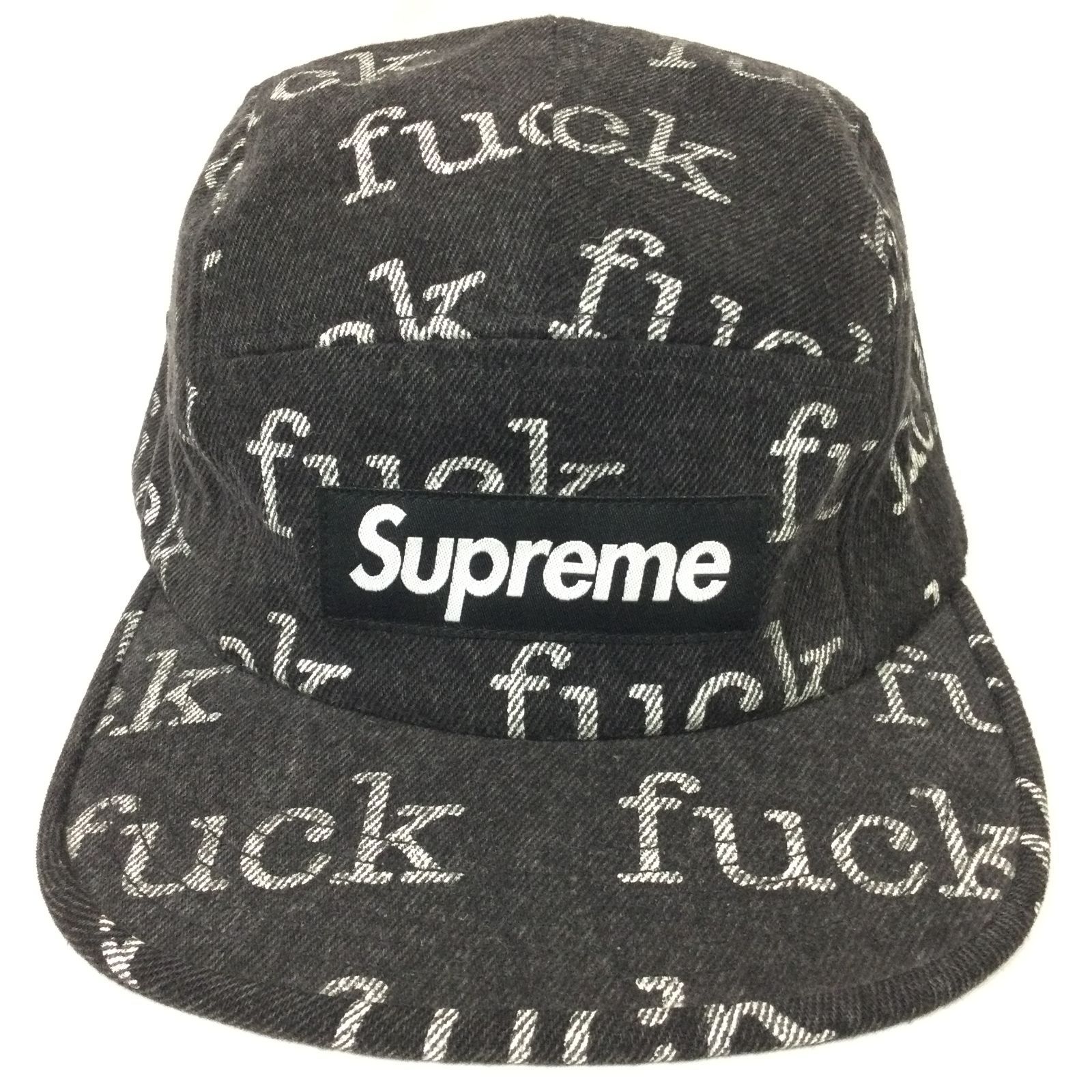 激安オンラインショップ シュプリーム 13SS Fuck Denim Camp Cap FUCK