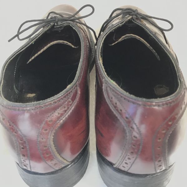 試着交換OK！80s/Vintage★フローシャイム/FLORSHEIM  Imperial★サドルシューズ【10.5B/27.0-27.5-28.0/バーガンディ】黄窓/緑糸/Oxford shoes◆bi-182 試着交換OK！80s/Vintage☆フローシャイム/FLORSHEIM Royal Imperial