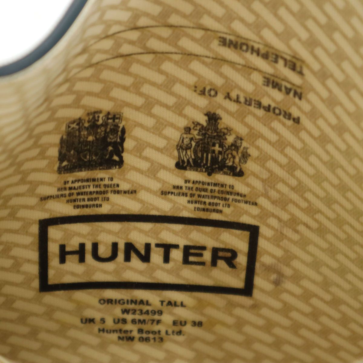 HUNTER ハンター トール レインブーツ 5 ネイビー W23499