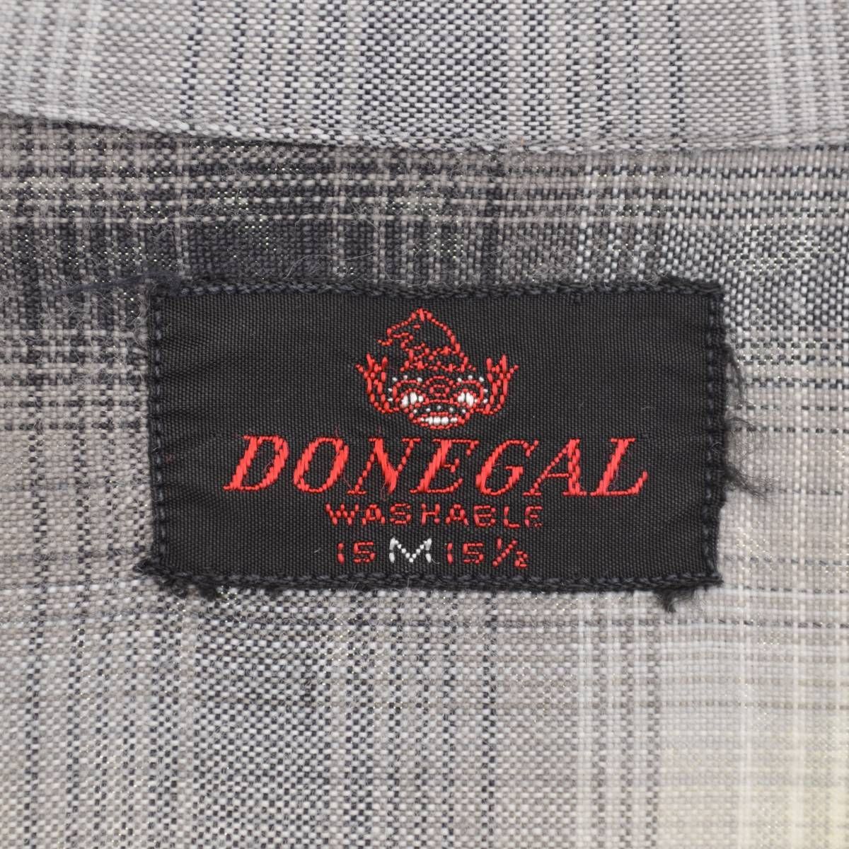 DONEGAL】60s オンブレチェック シャドーチェックオープンカラーシャツ