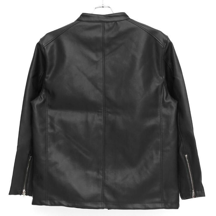 大きいサイズ【SIRICCO】リアルレザーシングルライダースジャケット 黒 3L 新品】 【3L～5L ネイビー】 ライダース ジャケット メンズ