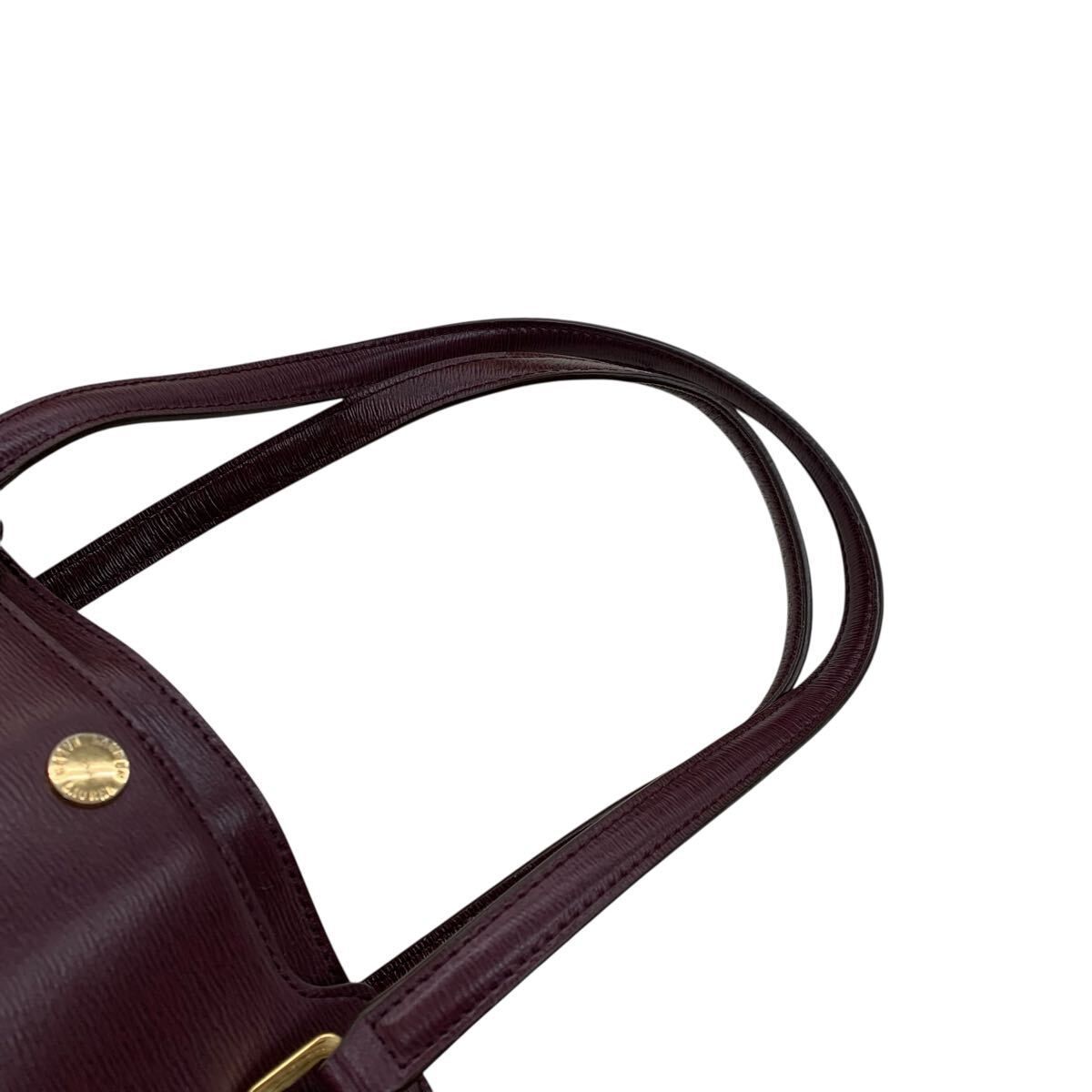 LAUREN RALPH LAUREN ラルフローレン トートバッグ ボルドー レザー