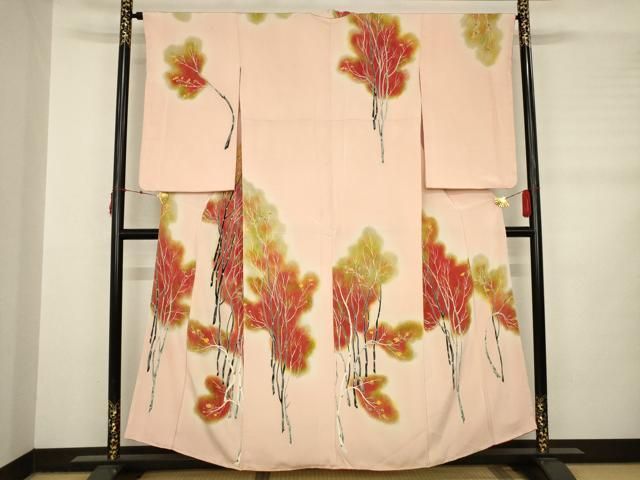 平和屋着物□訪問着 樹林文 暈し染め 金彩 正絹 逸品 AABA7044ma