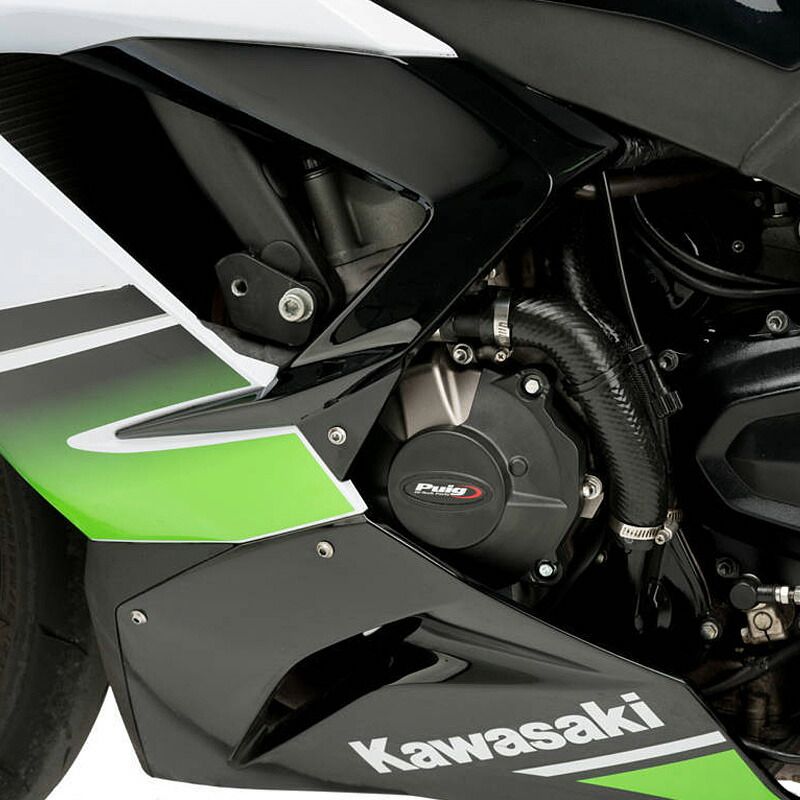Puig 20132N ENGINE PROTECTOR COVER [BLACK] Kawasaki ZX-6R