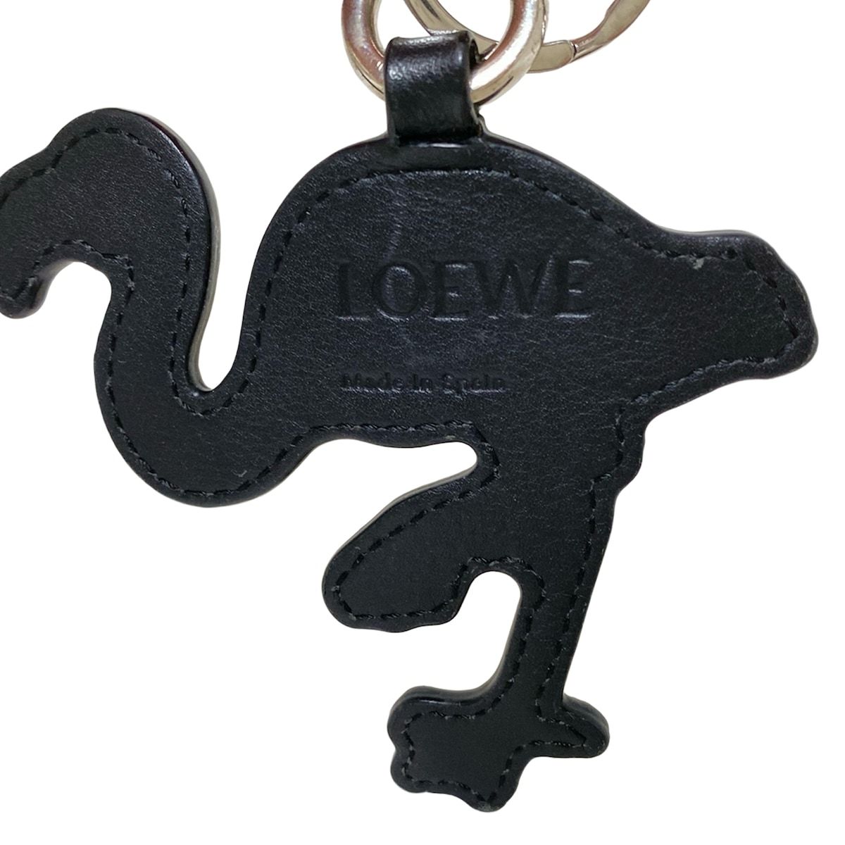 LOEWE(ロエベ) キーホルダー(チャーム) - 白×ピンク フラミンゴ