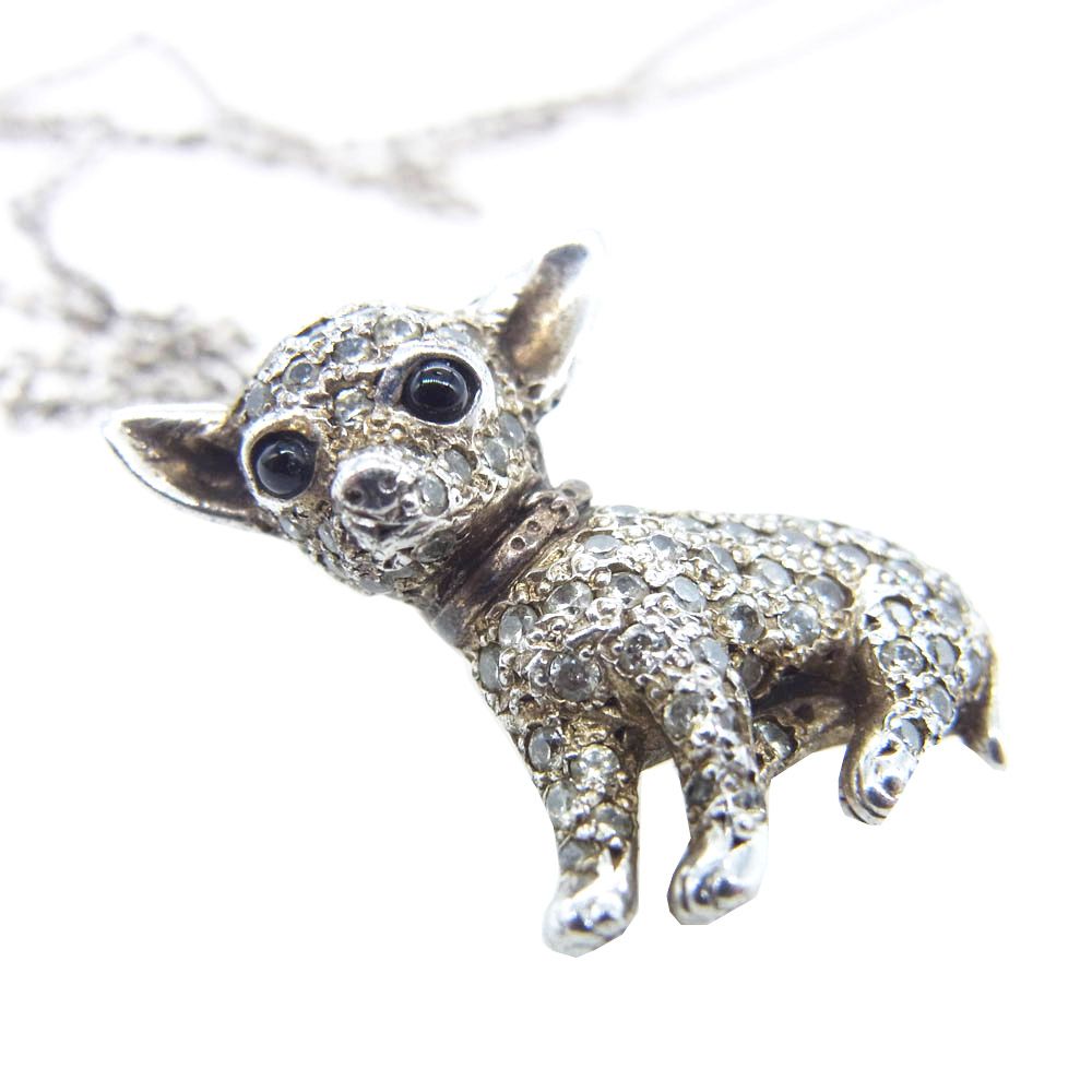 Justin Davis ジャスティンデイビス SNJ1006 × KIYOHARU 清春 MARY Necklace マリー ジルコニア チワワ ネックレス シルバー系