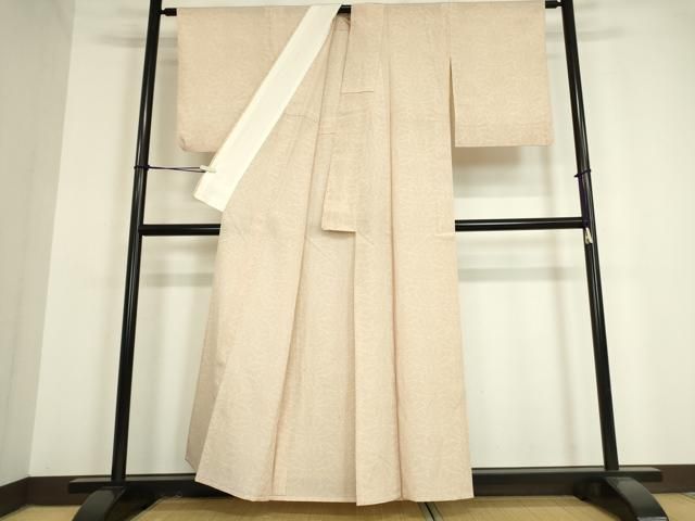 平和屋着物▽本塩沢 単衣 縞 正絹 逸品 AAAZ3992jh 平和屋着物▽