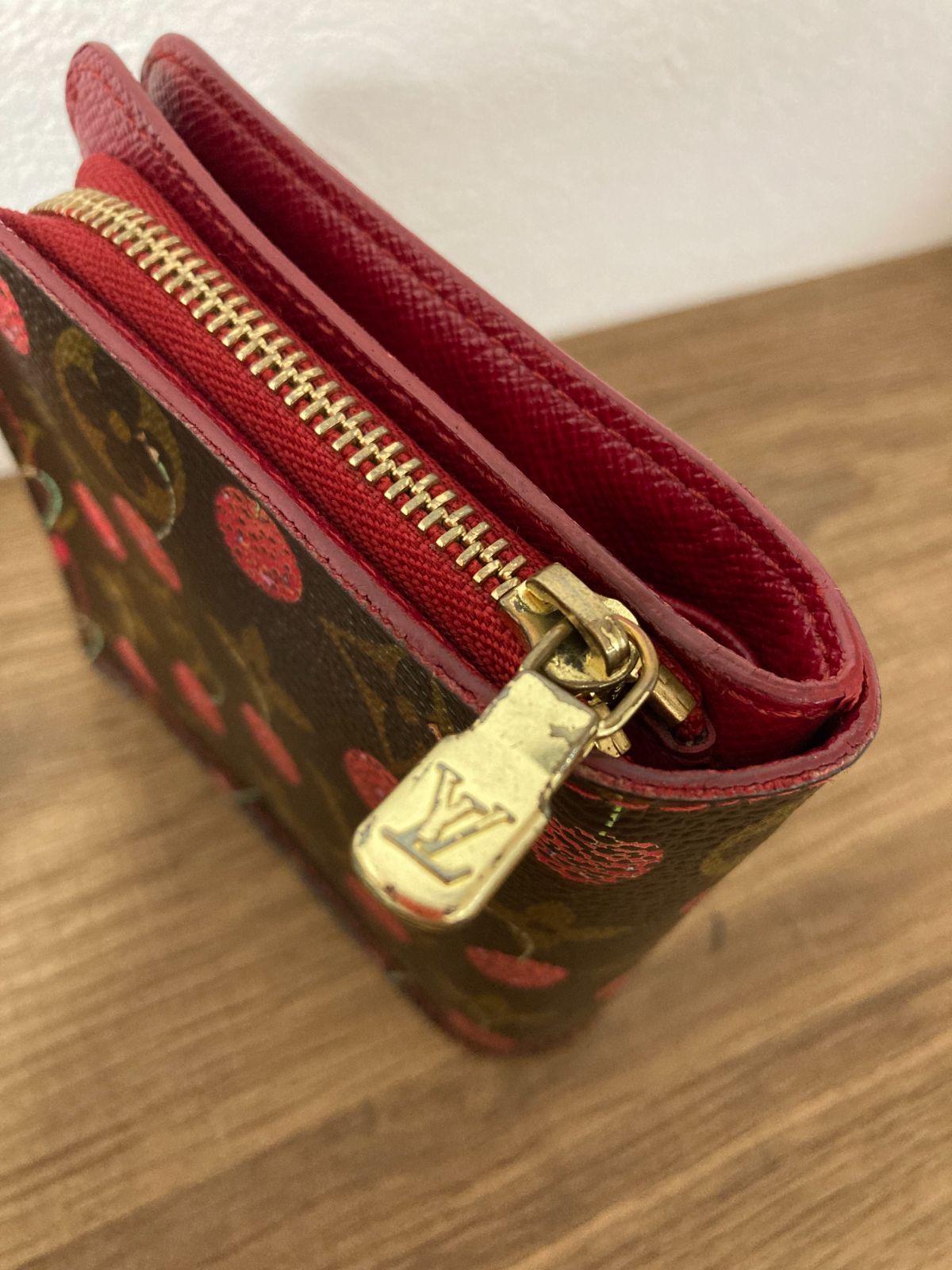 ルイ・ヴィトン LOUIS VUITTON モノグラムチェリー コンパクトジップ 二つ折り財布 村上隆 コラボ さくらんぼ 限定 レア  M95005（kj-1-8） - メルカリ