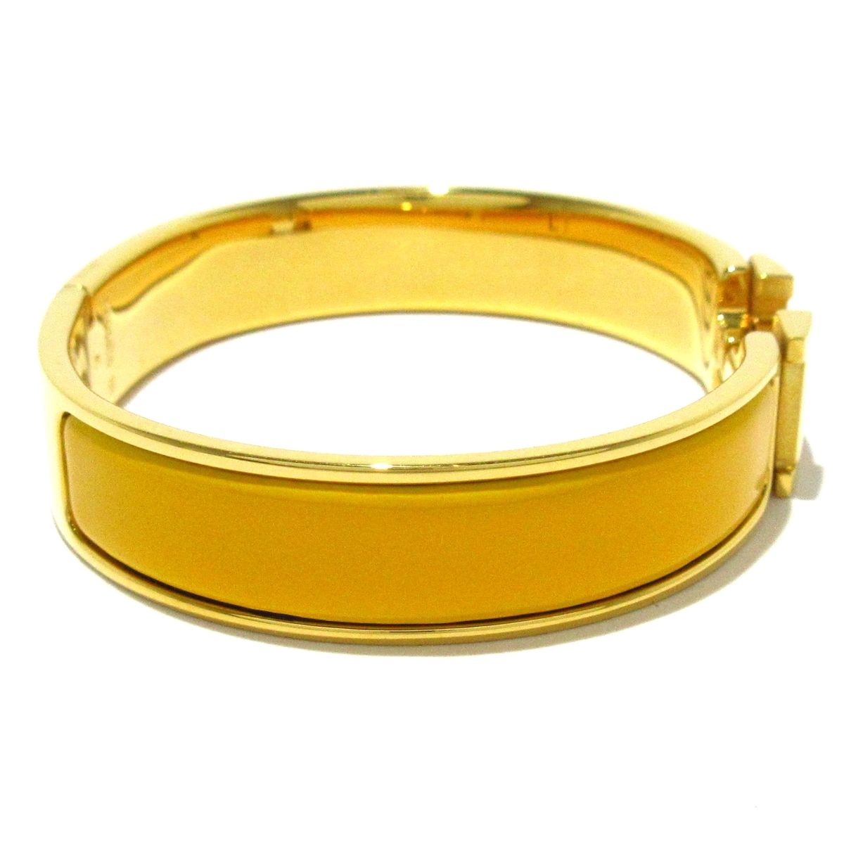 HERMES エルメス バングル クリックH ゴールド×イエロー