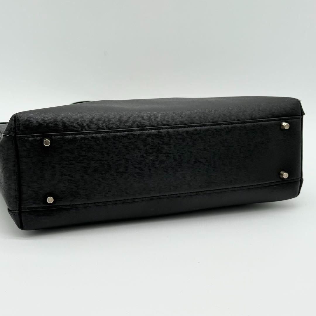 美品】FURLA agata ハンドバッグ 2way ショルダーバッグ 黒色