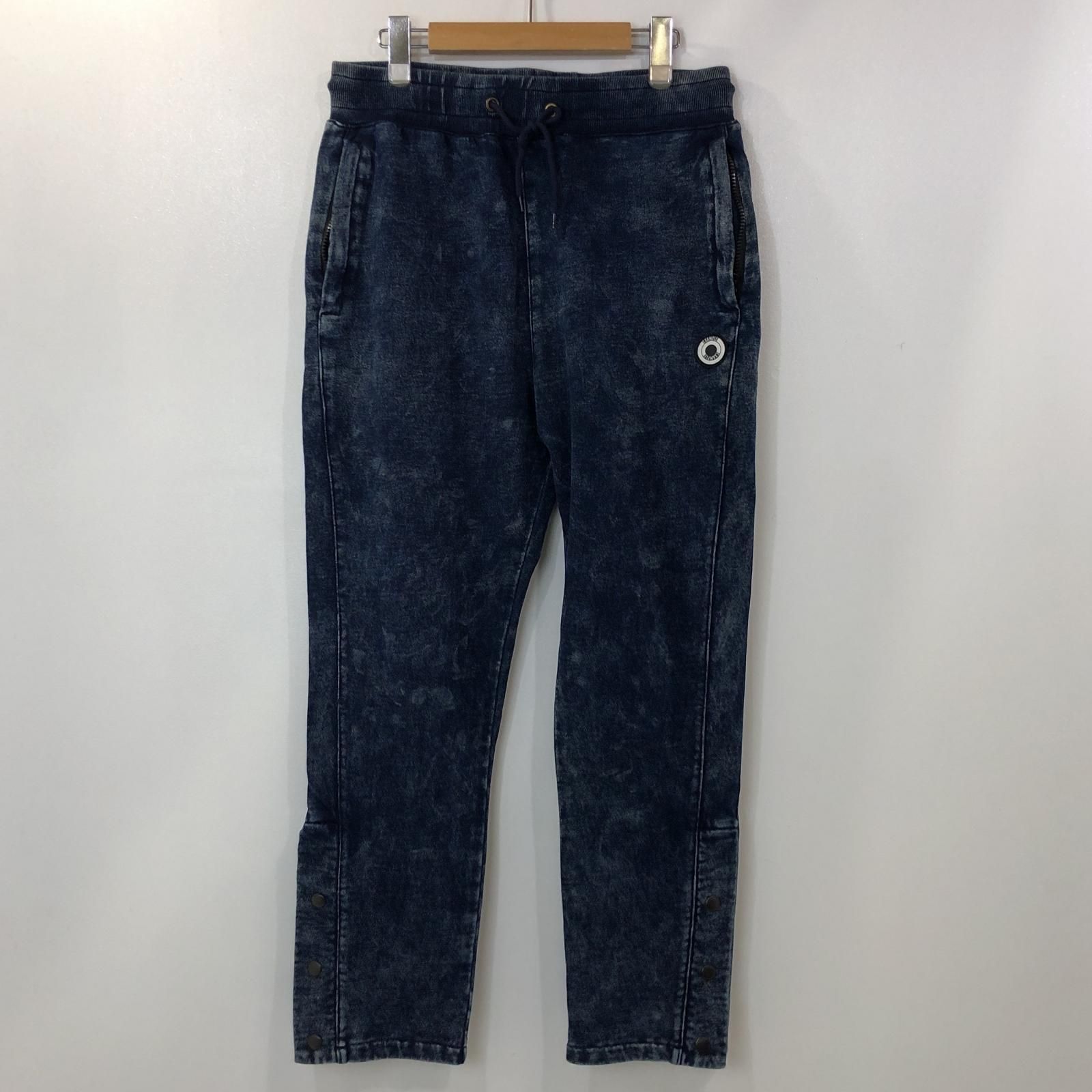 姫路東店 EXAMPLE | イグザンプル パンツ ARCH LOGO BLEACH DENIM SWEAT PANTS 2021S|S ネイビー サイズ L 107