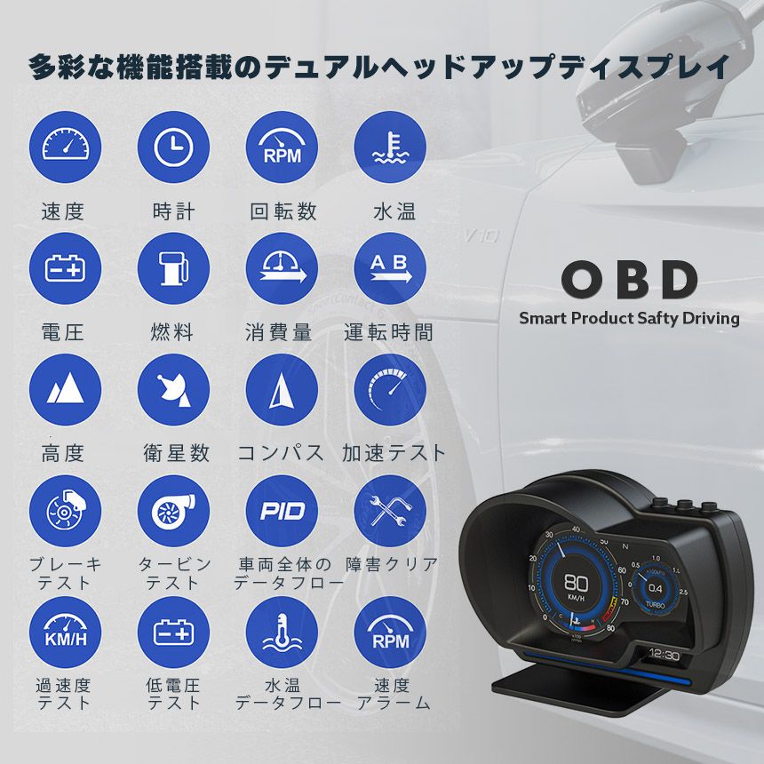 ヘッドアップディスプレイ OBD2