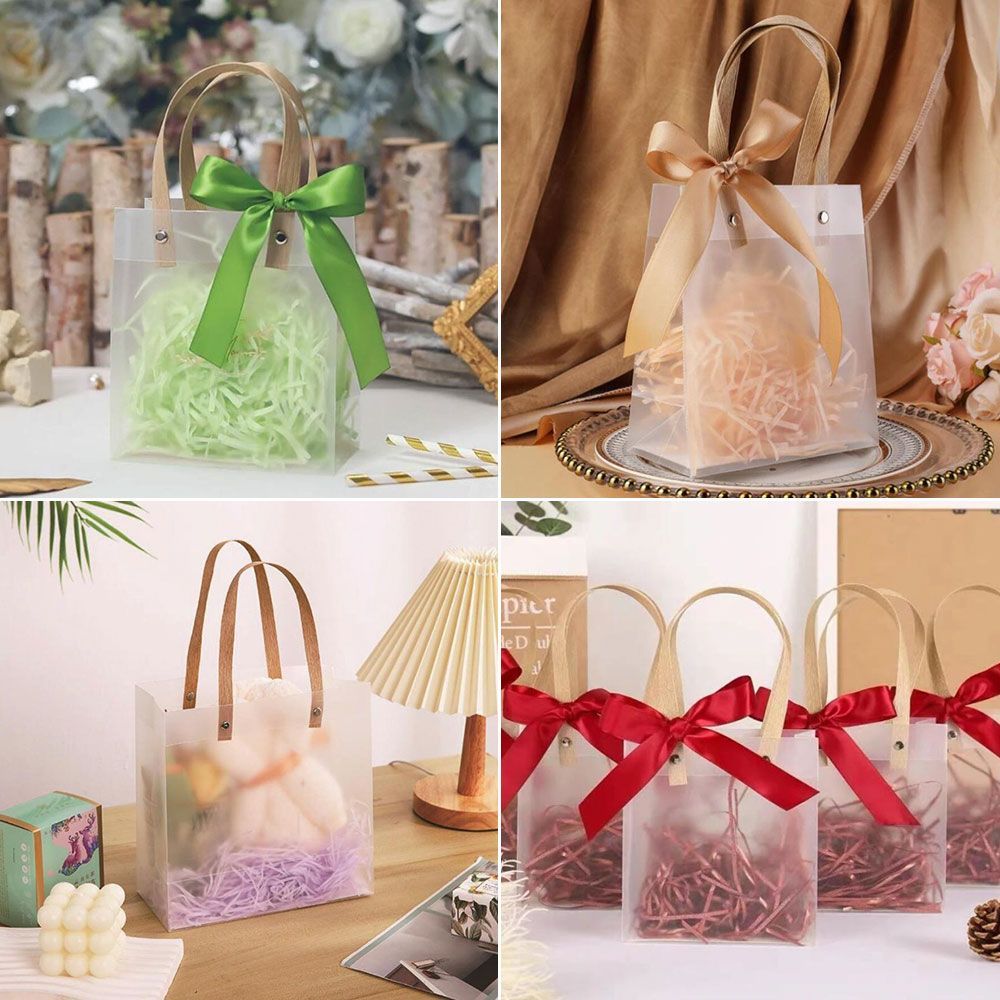 ギフト袋 ギフト用透明バッグ 手提げバッグ 半透明 クリア 手提げ袋 ラッピング ギフトバッグ 包装 プレゼント T-5 (200枚) クリアバッグＡ４スクエア 1セット10枚 W28cm×D10cm×H35cm（ラッピング袋 ラッピング 袋 特大 半透明 包装 ギフト ラッピング 袋  シンプル プレゼント 手提げ袋 ポリバッグ ラッピング 手提げ袋 手さげ袋 業務用 無地 イベント 展示会 角底 マチ広） |