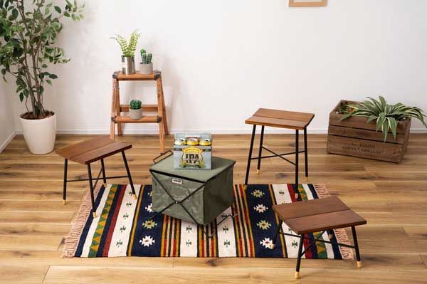 天然木 ミンディ のスツール Ｌ W35×D30×H45cm No.413 ブラウン