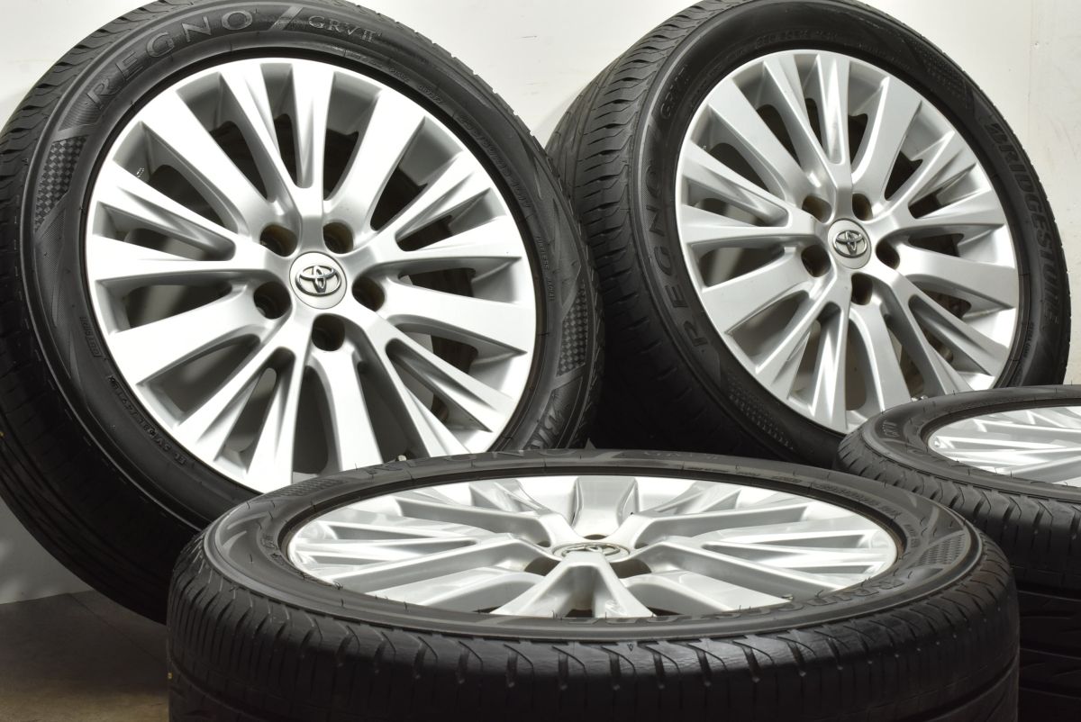 良好品 トヨタ 20 アルファード ヴェルファイア 純正 18in 7.5J 45 PCD114.3 ブリヂストン レグノ REGNO GRV2 235 50R18 ノーマル戻し