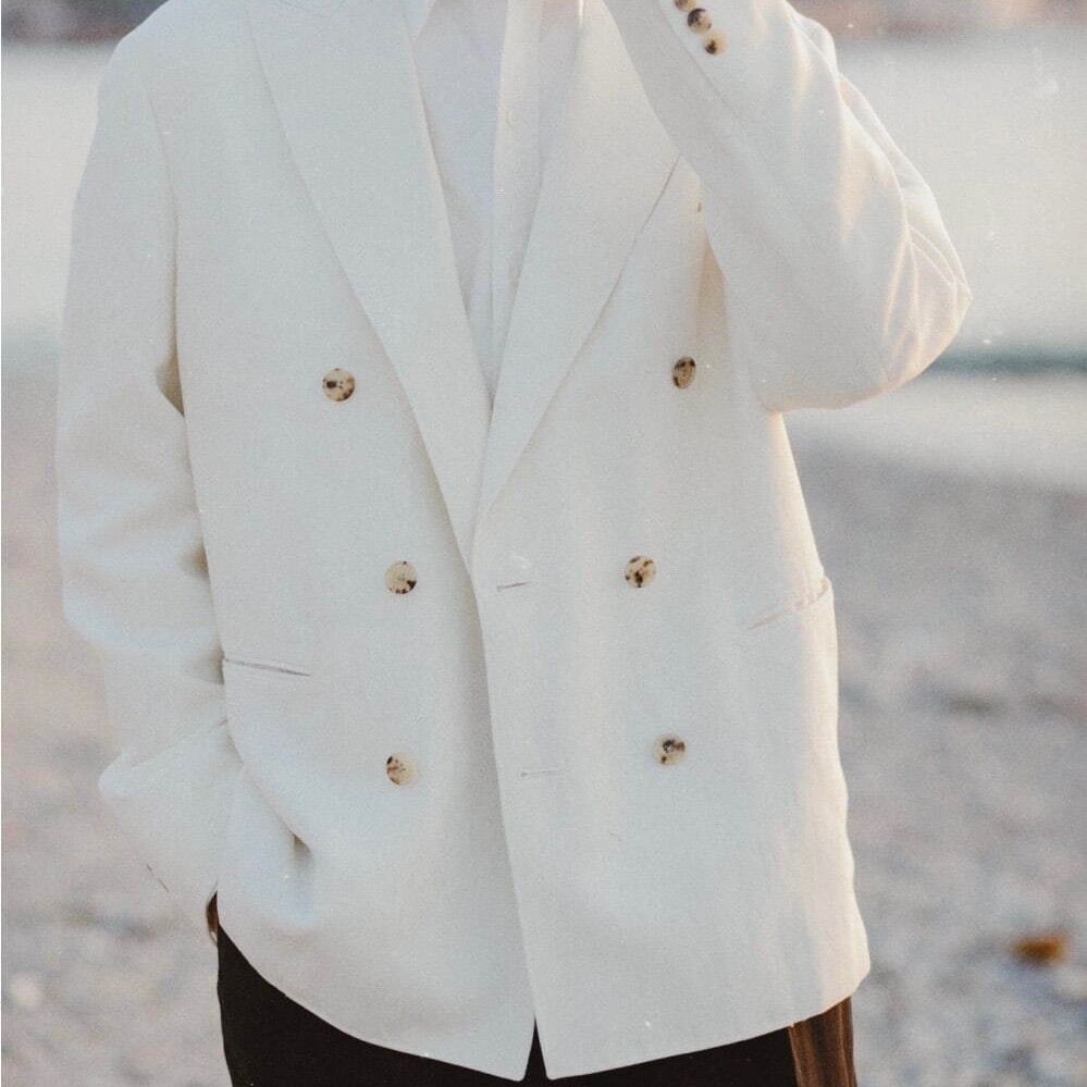 22ssユーゲン レショップ 別注 EX WOOL LINEN JACKE 22ssユーゲン レショップ 別注 EX WOOL LINEN JACKE
