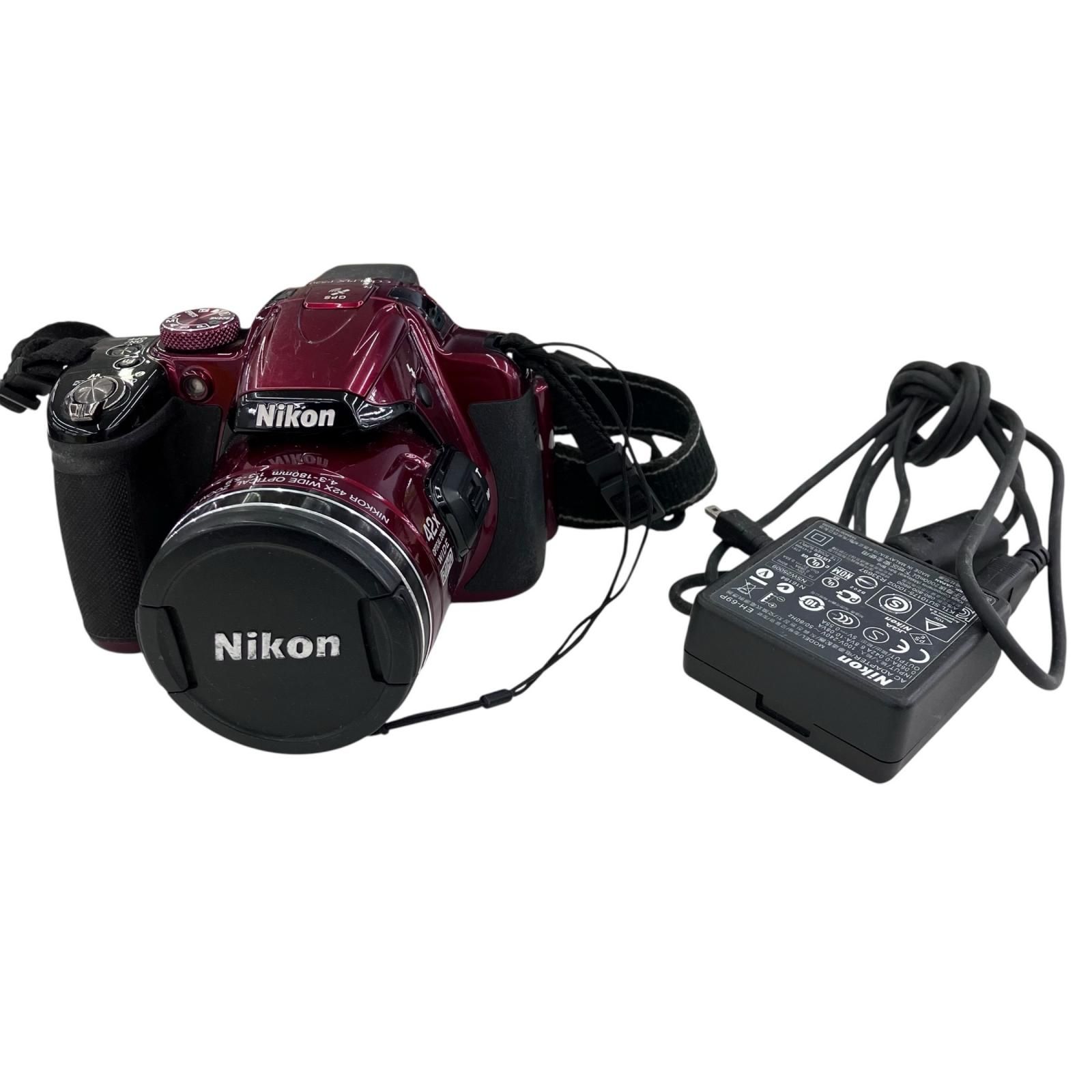 186000 現状品 Nikon ニコン デジカメ COOLPIX P520 NIKKOR 42x WIDE OPTICAL ZOOM ED VR 4.3-180mm 1 3-5.9 レッド
