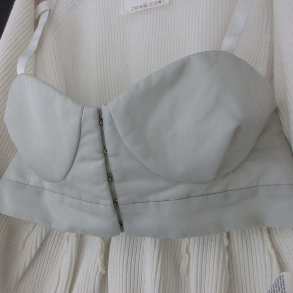 美品 23SS sacai サカイ Vネック ビスチェドッキング ニット  