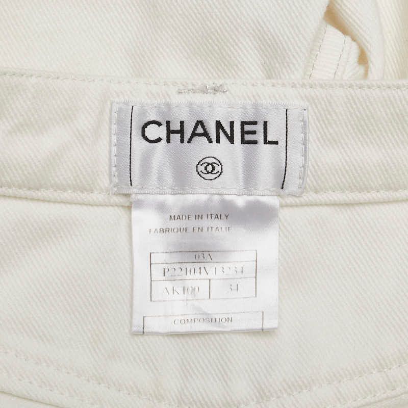 シャネル ジーンズ デニムパンツ サイズ：34 P22104V13234 ホワイト  