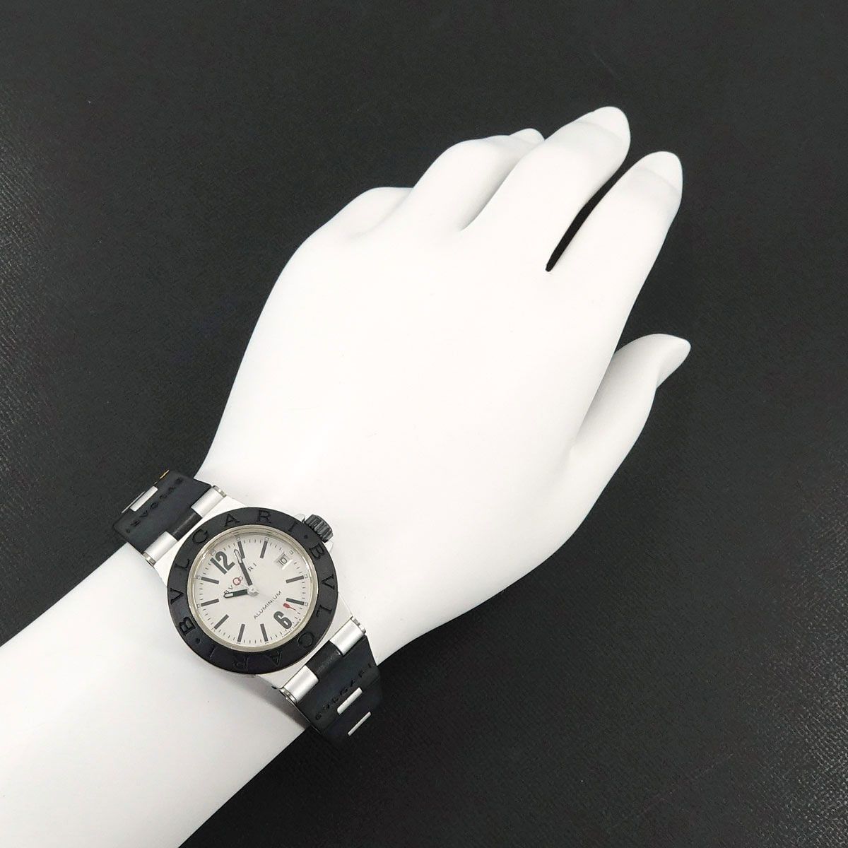 ブルガリ BVLGARI アルミニウム AL29TA レディース 腕時計 デイト  