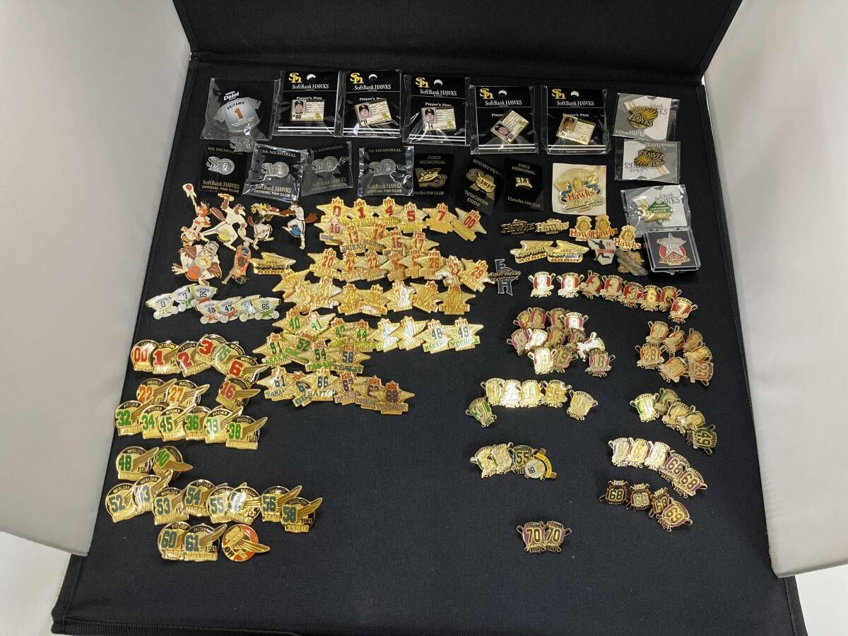 福岡ソフトバンクホークス ピンバッジ・缶バッジ まとめうり 現状品 ホークス ピンバッジ.缶バッジまとめ売りセット（福岡ダイエー