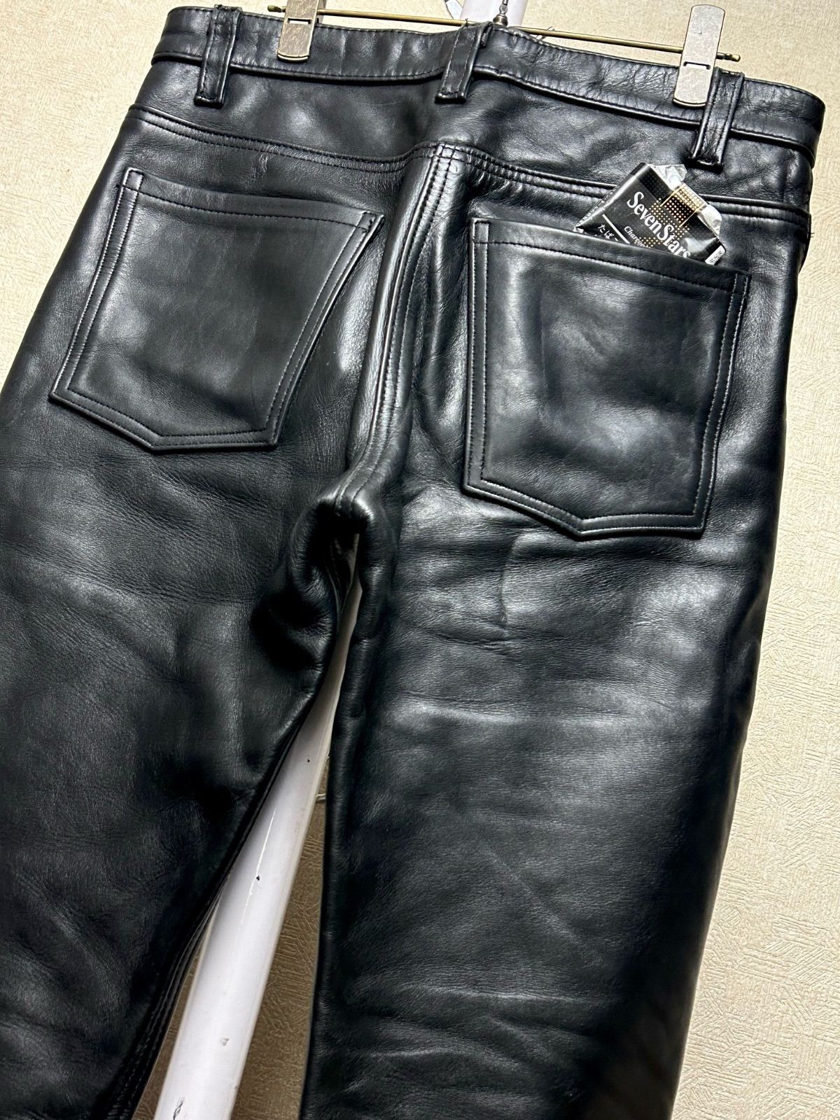 U.S.A.製vansonブーツカットレザーパンツ黄金サイズ32アーカイブ美品