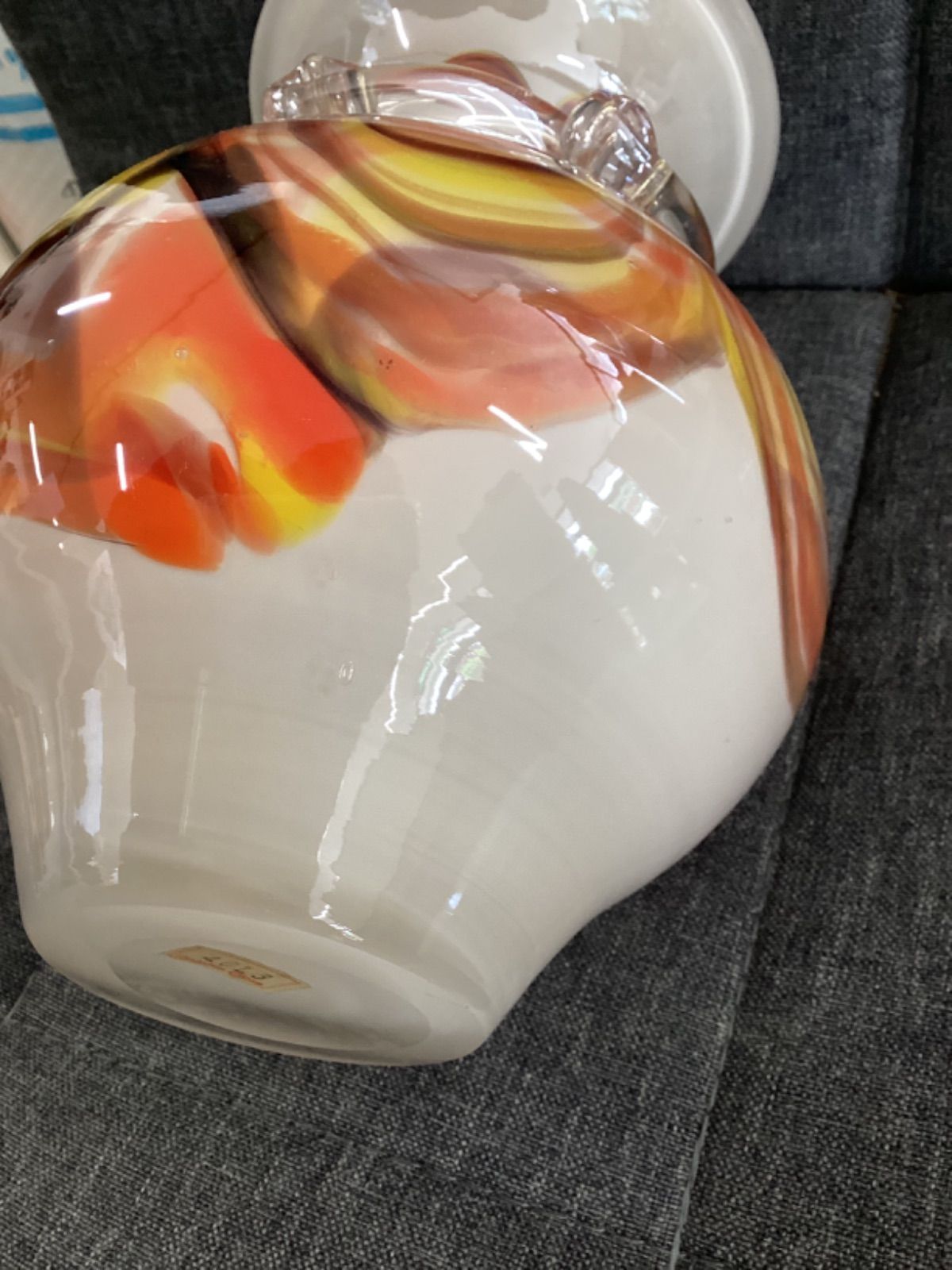 ★ Dolphin Glass 昭和レトロ　フラワーベース　花瓶　インテリア　ガラス細工　ドルフィングラス