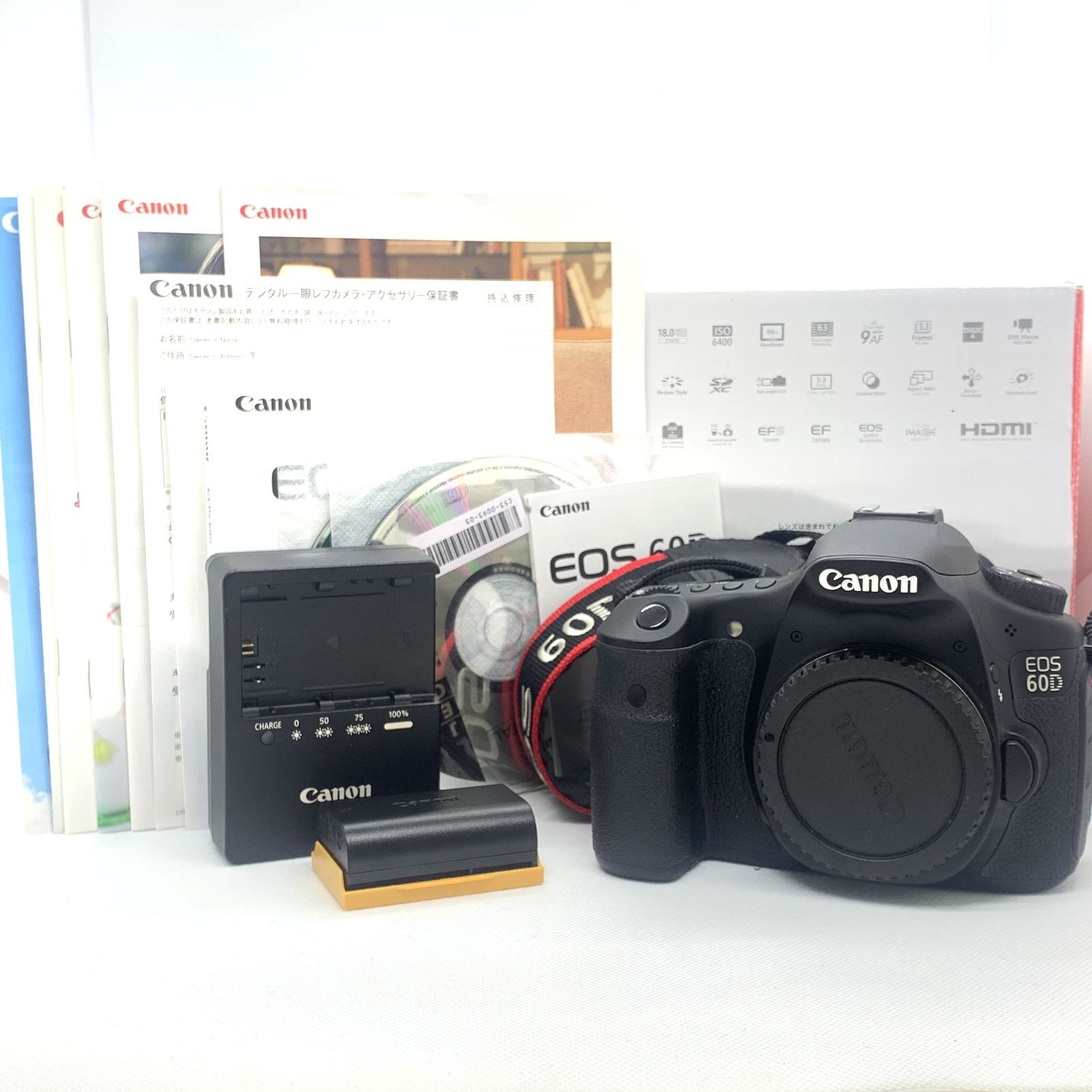 Canon EOS 60D  デジタル一眼　カメラ　箱、付属品あり