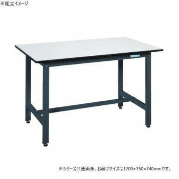 サカエ 軽量作業台SELタイプ 抗菌加工 ダークグレー 1200×750×740mm SEL-1275P