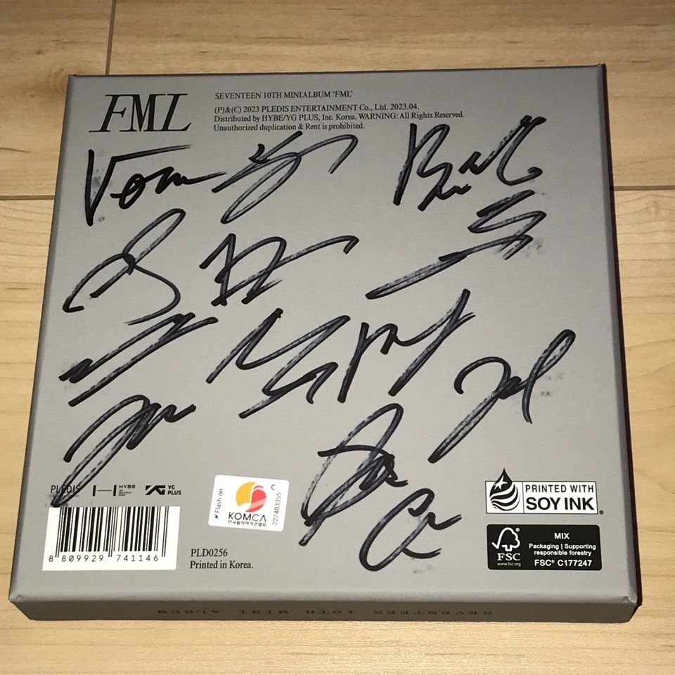 SEVENTEEN 直筆サイン「FML」ver.C CD-eastgate.mk