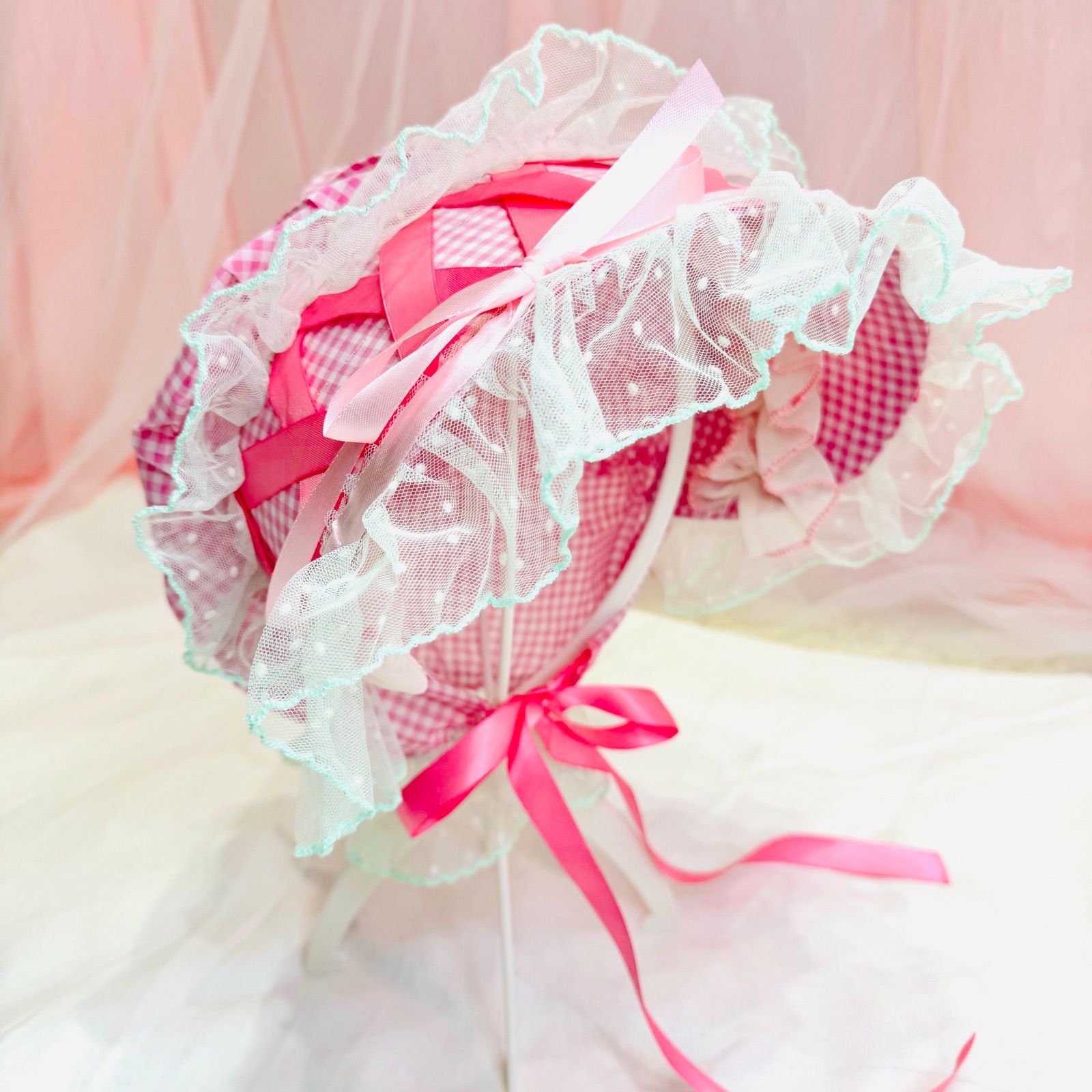 バブフルボンネット《ハンドメイド》 - メルカリ バブフルボンネット《ハンドメイド》 - メルカリ
