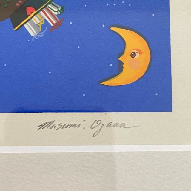 [ 人気 ] 小澤摩純 Star of Bethlehem 135/200 小澤摩純 Little Star Christmas（星を巡るサンタ）AP（作家保存）裏面