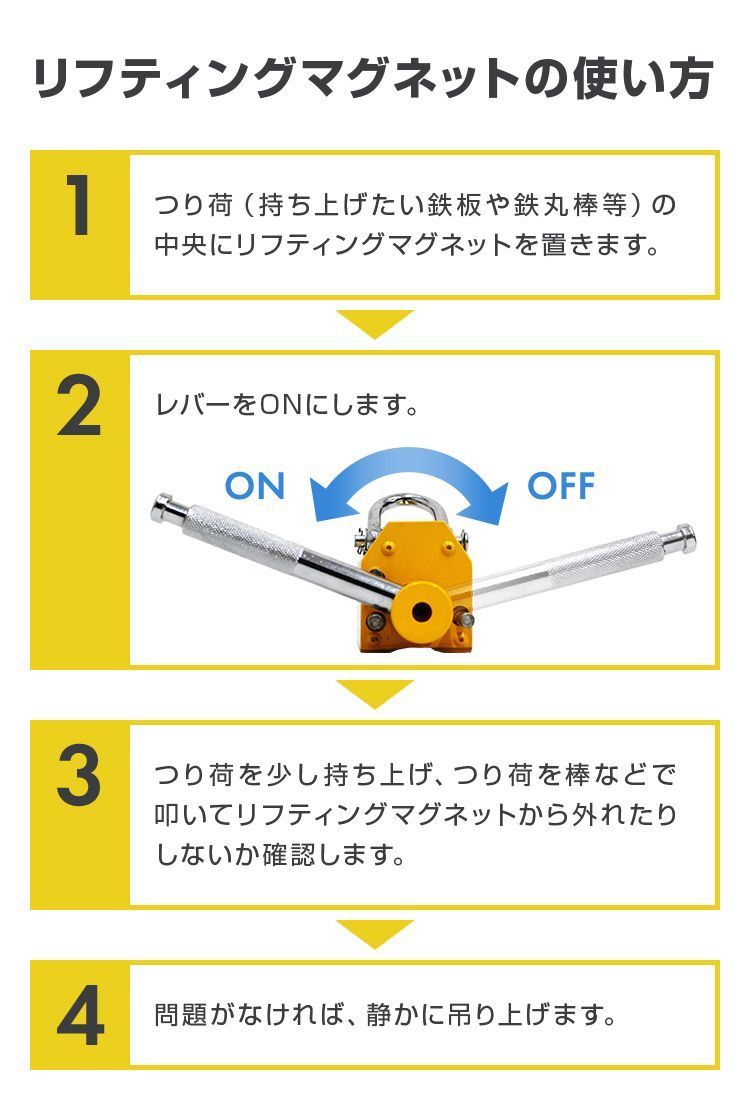 送料無料】リフティングマグネット 100kg リフマグ 永久磁石 リフティング マグネット ウィンチ 運搬 家庭用 業務用 荷物 昇降 上げ下ろし  ローラー - メルカリ