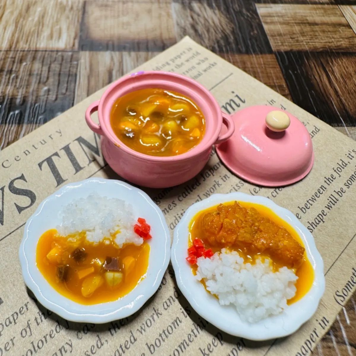 ミニチュアフード⭐️カレーライス⭐️カツカレー⭐️セット