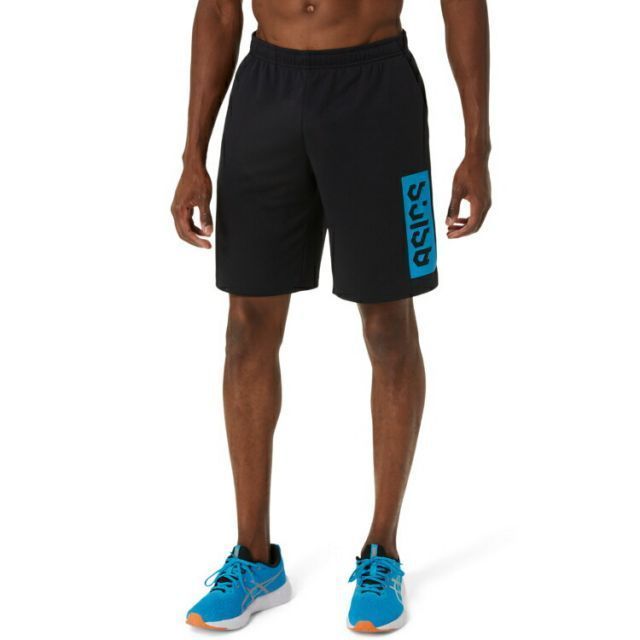 asics アシックス ASICS HEX GRAPHIC DRY SHO パフォーマンスブラックXアイランドブルー L 2031D822 2 | スポーツ メンズ L ブルー 青 ブラック 黒 服 衣類 衣料品ウェア ウエア ボトムス ズボン ショートパ