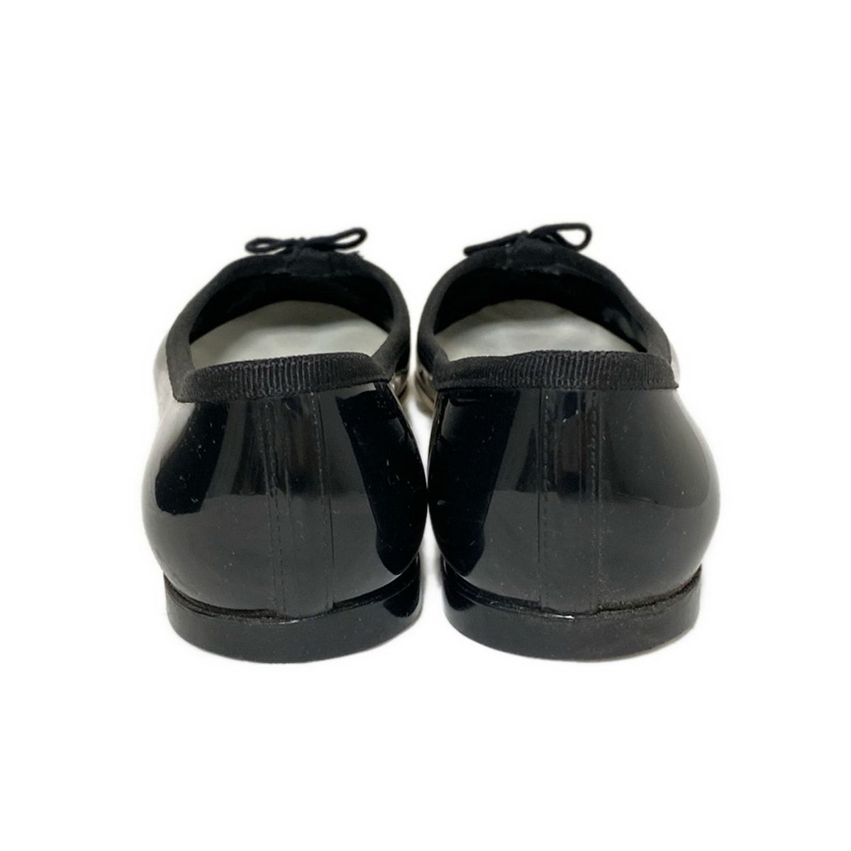 人気商品 repetto レペット フラットシューズ 40 レディース - 黒 リボン レザー