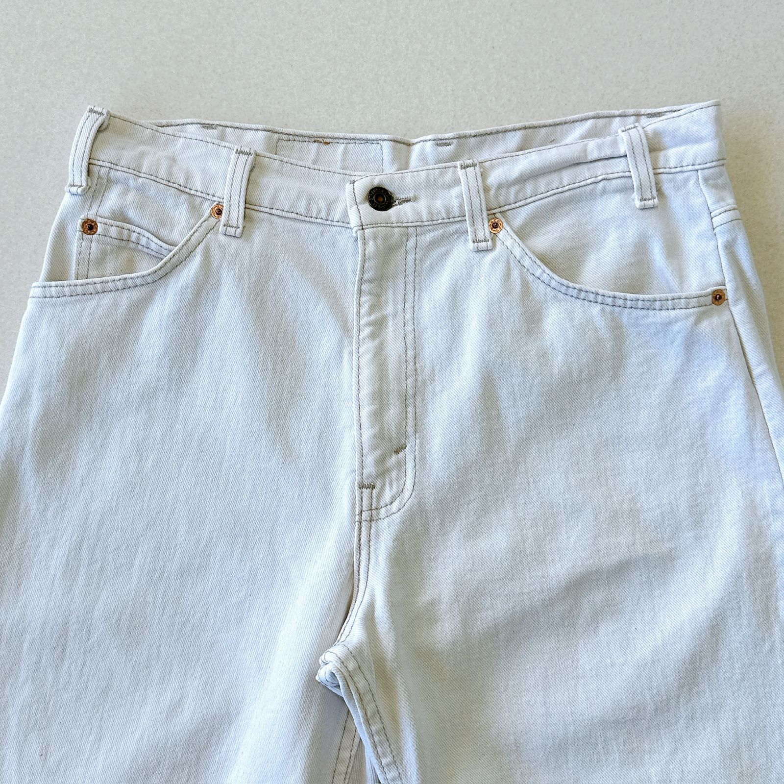 90S Levis 550 ホワイトデニム　ショーツ　USA製　W33 L00 古着 90年代 リーバイス Levis 550 ホワイトデニムショーツ