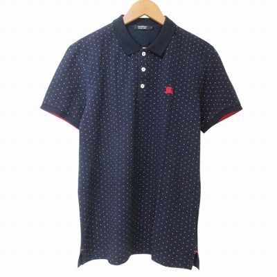 【未使用に近い★希少カラー)バーバリー黒ブラックポロシャツ★ピンクシャドーホース 希少デザイン✨】バーバリーブラックレーベル 襟付きポロシャツ