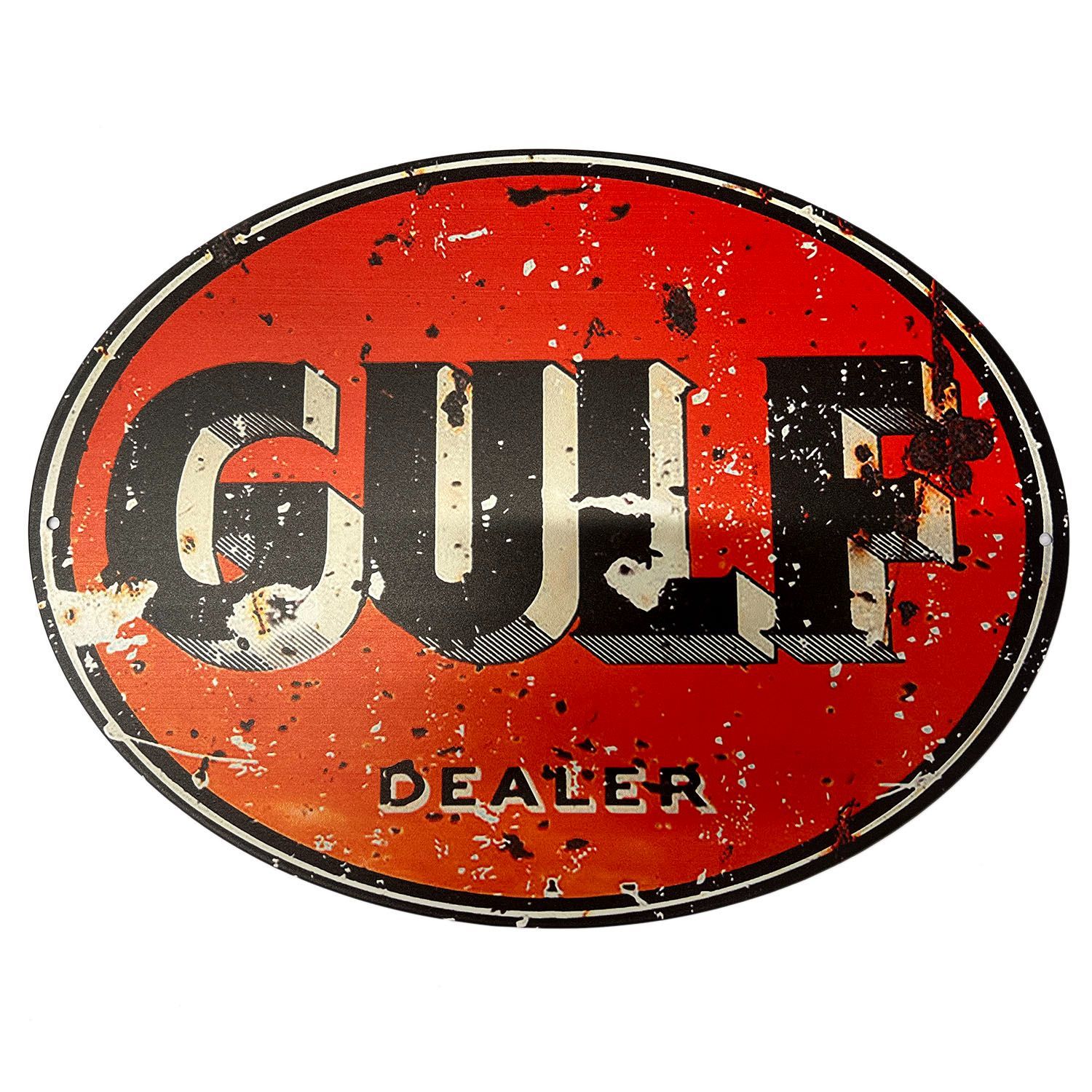 GULF ガルフ 大型 モーターサイクル バイカー アメリカン雑貨 ブリキ 