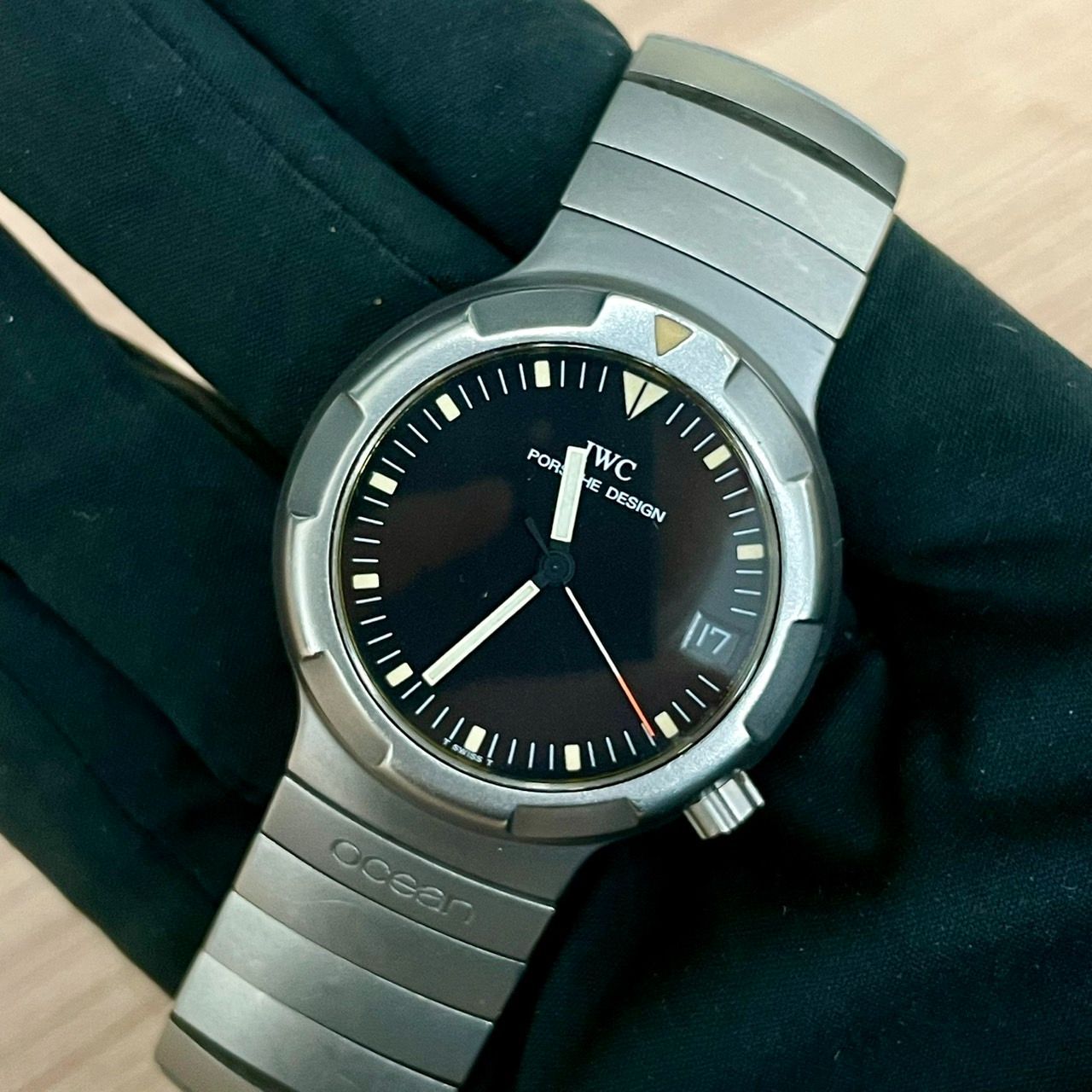 ▽IWC ポルシェデザイン オーシャン2000 11101 AT チタン 自動巻き時計 