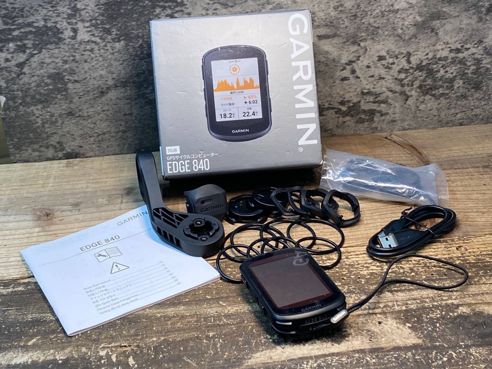 IF534 ガーミン GARMIN エッジ EDGE 840 SOLAR GPS サイクルコンピューター センサー マウント付属 動作 済