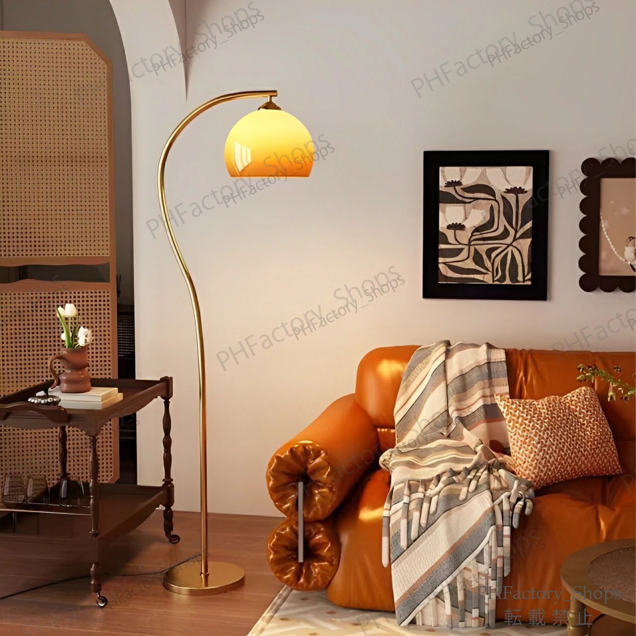 フロアランプ フロアライト ライト高級フロアランプ金属三脚スタンディングランプ背の高いランプ読書ランプ装飾照明ハイポールランプ フロ フロアスタンド ランプ 三脚フロアランプモダンな Led スタンディングランプ棚読書ランプ付きガラスランプシェードハイポールランプ フロアライト  スタンドライト 間接照明 棚付きフロアランプモダンスタンディングライト木製三脚ベースとファブリックランプシェードE27 ...