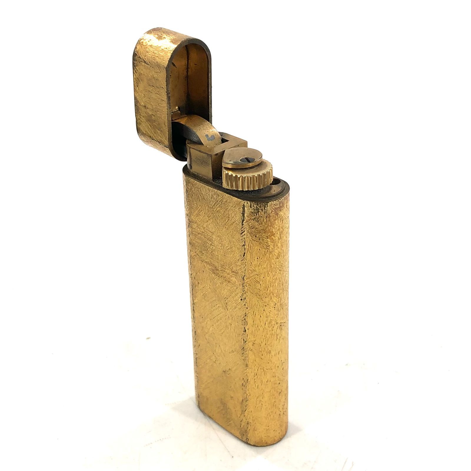 Cartier カルティエ ゴールド オーバル 総柄 ローラー式 ガスライター GP【OE-178】