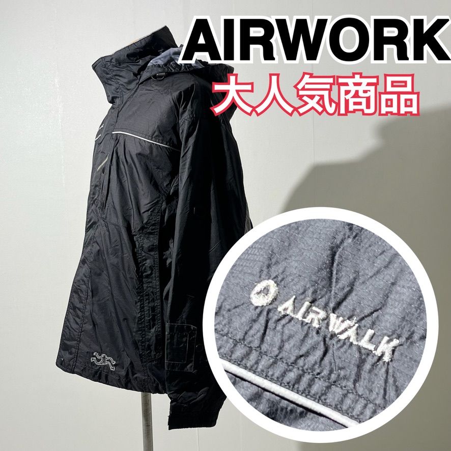 【即日配送✨】 AIR WALK スノーボード ウェア メンズ スキーウェア フード エアーウォーク ブラック 黒 AW D2
