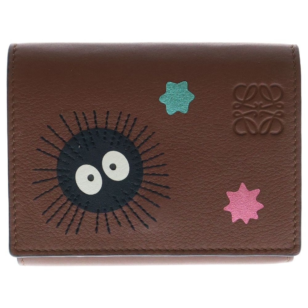 LOEWE トトロ　ジブリコラボ　三つ折り財布　 まっくろくろすけ ロエベ ×となりのトトロ まっくろくろすけ 三つ折り財布