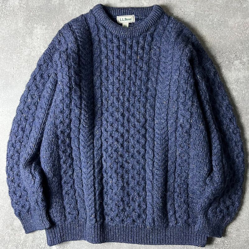 80s-90s エルエルビーン アランニット フィッシャーマンニット ニット