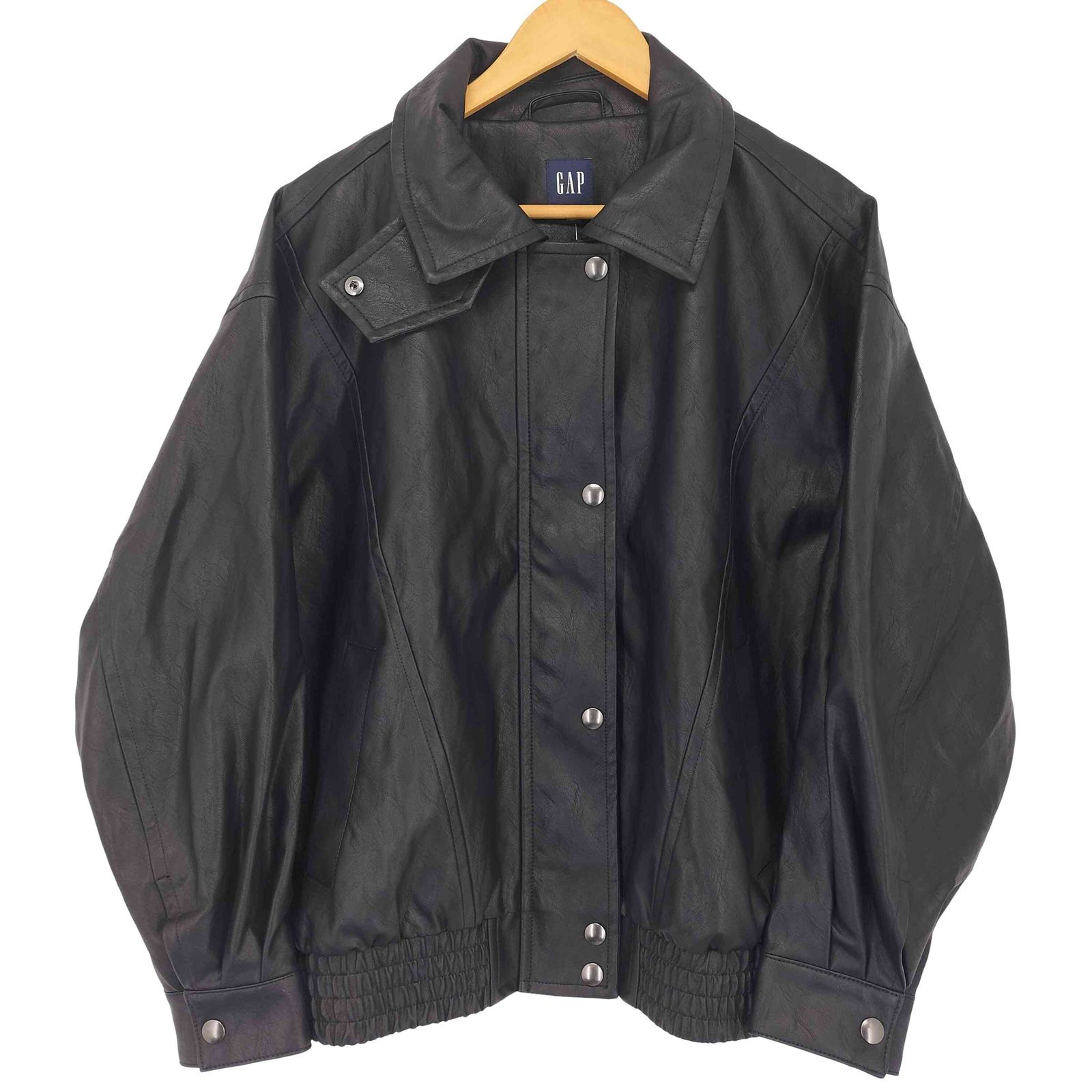 ギャップ Gap oversized faux ヴィーガンレザーオーバーサイズジャケット レディース import M