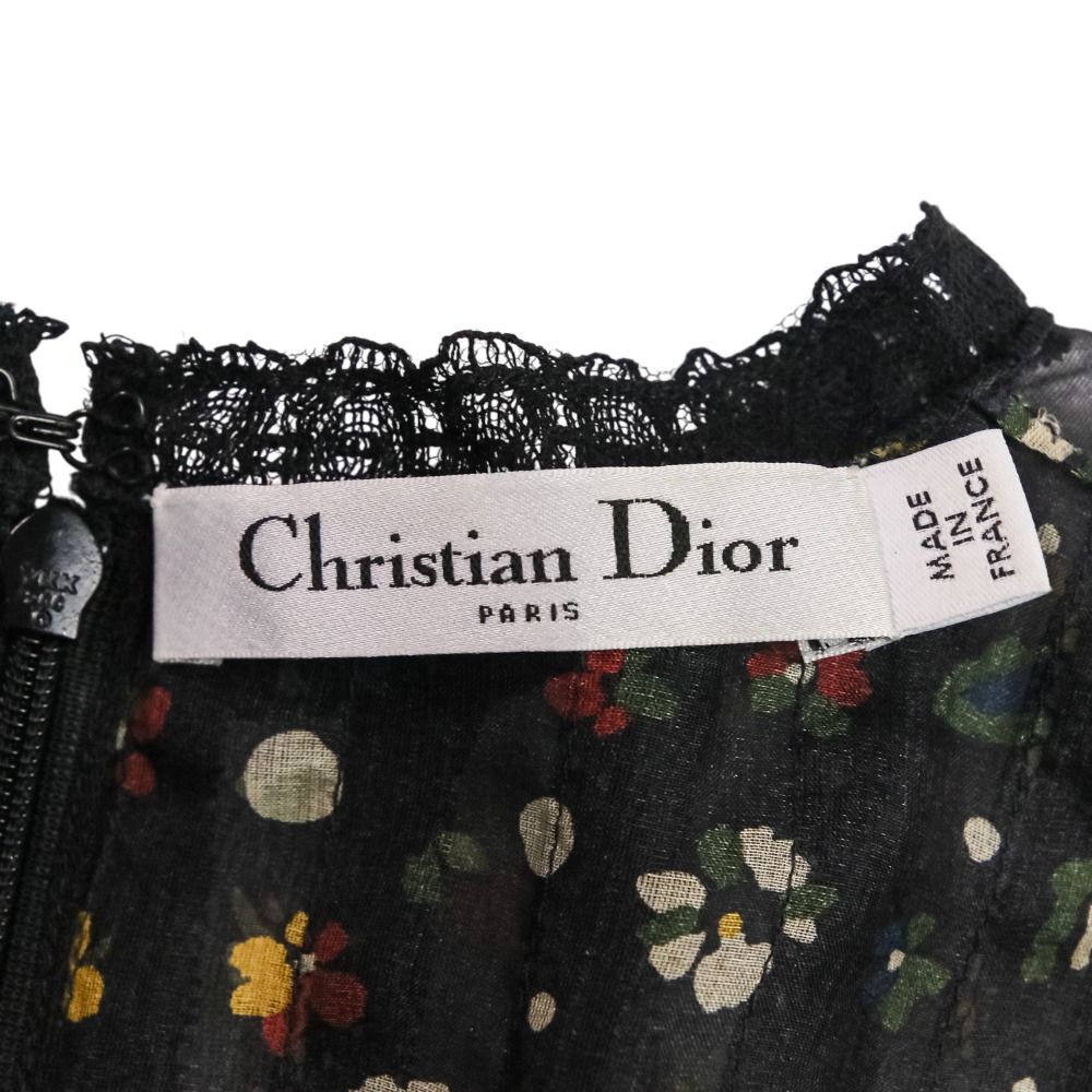 美品 Christian Dior クリスチャンディオール フラワープリント